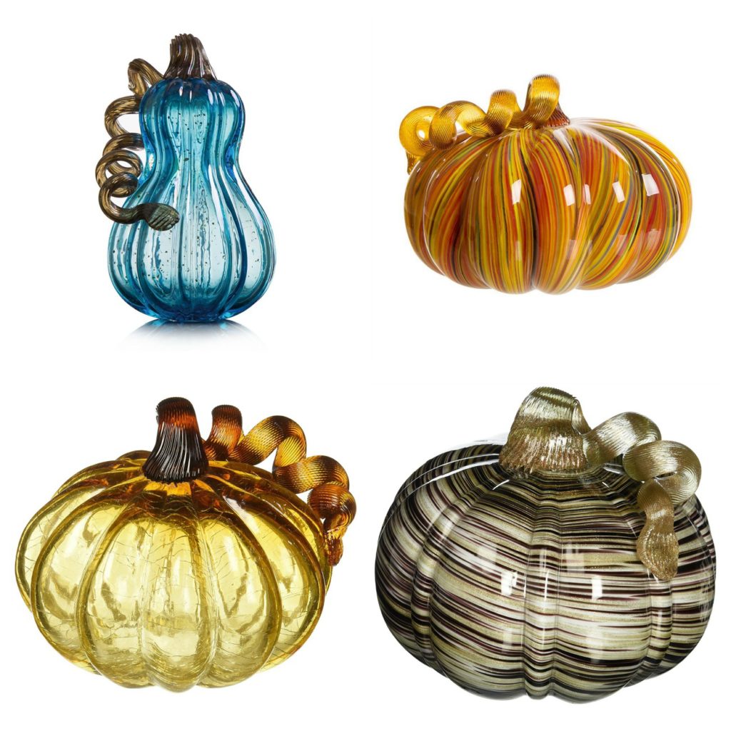 Beautiful Glass Pumpkins for Thanksgiving and Autumn Decor Citron